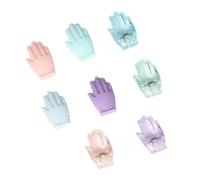 20 clips de papel de colores para libros y páginas de libros, clips de archivo en forma de mano para organizar diarios, coser imágenes de papel