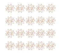 20 clips de papel de metal con forma de sol decorativos para estudiantes, soportes profesionales de liberación rápida