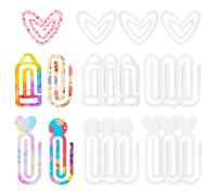 20 clips de papel de sublimación jumbo de 4 x 2 pulgadas para oficina, suministros para profesores, marcapáginas, regalo para amantes de los libros, cuaderno en blanco para transferencia de calor