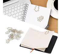 20 clips de papel en forma de árbol, proceso de chapado a prueba de óxido, metal resistente al color para oficina, escuela, hogar, organización de archivos, marcapáginas, álbumes de recortes