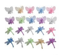 20 clips de plástico para soporte de plantas para estacas de orquídea y flores de orquídeas y cierres de enrejado de vid de jardín de mariposas, soportes de tallo de frijol de tomate para plantas