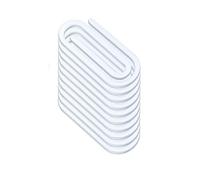 20 clips grandes en blanco, marcapáginas acrílicos, para manualidades, estéticos