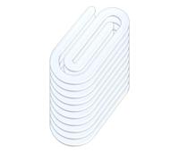 20 clips grandes en blanco, marcapáginas acrílicos, para manualidades, estéticos