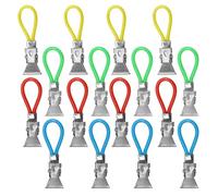 20 clips para toalleros de plástico y metal cromado, pinzas para toallas, clips para colgar toallas, ganchos para colgar toallas, ganchos de trabillas, agarraderas, paños de cocina (5 colores)