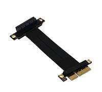 20 cm PC PCI de alta velocidad para Express 4X tarjeta de cable PCI-E 4X flexible adaptador de extensión de cable adaptador de puerto de extensión de 270°