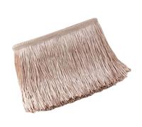 20 cm x 5 m de ancho, borla de danza, flecos de seda, flecos, cinta decorativa para costura, para vestidos latinos, lencería, albaricoque