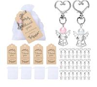 20 colgantes hechos a mano con diseño de ángel de la guarda, etiquetas de agradecimiento, etiquetas de regalo hechas a mano con alas de ángel, etiquetas decorativas colgantes para regalos, bodas, día