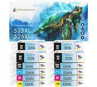20 Compatibles PGI-525 CLI-526 Cartuchos de Tinta para Canon Pixma iP4800 iP4840 iP4850 iP4950 MG5120 MG5140 MG5150 MG5240 MG5250 MG6140 MG6150 MG8120 MG8140 MG8150 iX6550 MX885 - Alta Capacidad