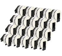 20 Compatibles Rollos DK22214 DK-22214 12mm x 30,48m Etiquetas continuas para Brother P-Touch QL-500 QL-550 QL-560 QL-570 QL-700 QL-720NW QL-800 QL-810W QL-820NWB QL-1050 QL-1060N QL-1100 QL-1110NWB