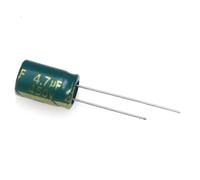 20 condensadores electrolíticos de 450 V y 4,7 UF, volumen 8 x 12 MM, condensadores de oro verde de alta frecuencia y baja resistencia, 4,7 UF y 450 V.