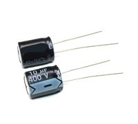 20 condensadores electrolíticos de aluminio de 400 V, 10 UF y 4,7 UF, 10 uf, 400 V, volumen 8 x 12 mm, 8 x 12 mm