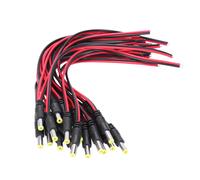 20 conectores de alimentaci?n de CC macho de 5,5 x 2,1 mm para c?mara CCTV