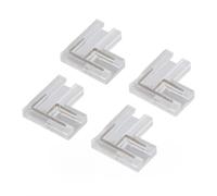 20 Conectores FCOB COB, 0.315 in 2 Pines V+v - Conector de Tira LED, Transparente en Forma de L para Tiras LED COB de un Solo Color de 0.315 in/0,31 Pulgadas, Material ABS para