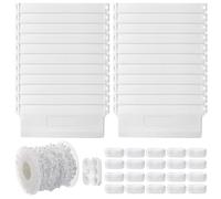 20 cortinas de láminas de 127 mm con cadena de 10 m, 20 conectores de cadena, accesorios para cortinas verticales, puertas y ventanas