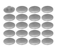 20 cubiertas de tornillos de plástico 4 x 2,7 x 11,8 mm Confirmat Mueble Tapa Tapón Agujero Protección Universal, Gris Aluminio