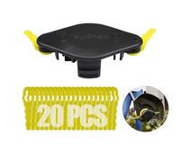 20 cuchillas RAC158 + RAC155 cabezal de hoja dentada doble, compatible con cortacésped Ryobi