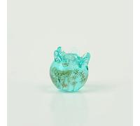 20 cuentas de cristal con flores para manualidades, colgantes, cuentas espaciadoras sueltas, suministros para hacer joyas (turquesa, 9 x 10 mm)