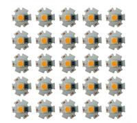 20 cuentas de lámpara LED de 5 V 5 W en base de aluminio adecuadas para soluciones de iluminación de bricolaje que requieren un control eficiente del calor (ámbar de 5 V-5 W)