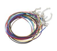 20 Cuerdas De Colores para Collar con Cierres De Langosta, Alambre Encerado, Accesorios De Joyería para Bricolaje (Colores Aleatorios)