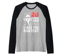 20 Cumpleaños 20 Hace años FUI La Broma Más Rápida Camiseta Manga Raglan