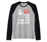 20 Cumpleaños 20 Hace años FUI La Broma Más Rápida Camiseta Manga Raglan