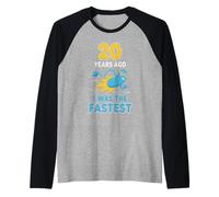 20 Cumpleaños 20 Hace años FUI La Broma Más Rápida Camiseta Manga Raglan