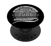 20 Cumpleaños Julio 2006 Vendimia 20 años Legendary PopSockets PopGrip Adhesivo