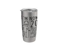 20 cumpleaños para él/hombres | Ahora tengo 20 años | 20 BDay Vaso térmico de acero inoxidable de doble pared