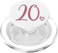 20 cumpleaños, para Mujeres, número Veinte 20 años Lindo PopSockets PopGrip para MagSafe