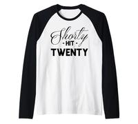 20 Cumpleaños Shorty Hit Veinte Divertido 20 Años Regalo Camiseta Manga Raglan
