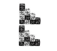 20 Dados de números positivos Negativos de 16 mm Negro Blanco Contador de Dados de enseñanza de matemáticas de 4 Caras Juguete Educativo de plástico Duradero para niños