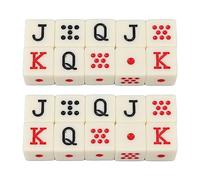 20 Dados de Póquer Españoles, Dados de Póquer de 6 Caras, Juego de Dados de Póquer Español para la Familia