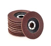 20 discos de abanico | diámetro 125 mm x 22,23 mm | paquete MIX | grano mixto 5 x grano 40/60/80/120 | marrón | para amoladora angular | discos estándar | disco abrasivo abanico