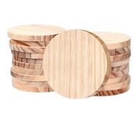 20 discos de madera redondos de 10 cm, discos de madera natural para manualidades, posavasos de madera, para manualidades, manualidades, pintura, placa de madera