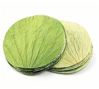 20 discos redondos de hojas de loto secas de 22 a 26 cm para arroz glutinoso, pollo y cocina (26 cm)