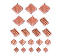 20 disipadores de calor de cobre puro para Raspberry Pi 4 Modelo B - Alternativa de aluminio eficiente como enfriador de chipset