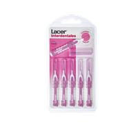 LACER - Cepillo Interdental Recto Ultrafino 6 Unidades, Mango Bimaterial y Antideslizante, Cuello Flexible, Filamentos Tynex, Previene y Elimina la Placa Bacteriana