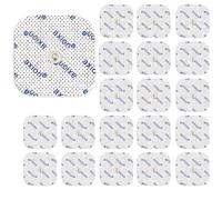 20 Electrodos de 5x5 cm | Compatibles con COMPEX (SP 2.0, 4.0, 6.0, 8.0 / FIT) | Parches TENS EMS reutilizables autoadhesivos | Conector 3,75 mm Snap | Almohadillas axion de recambio