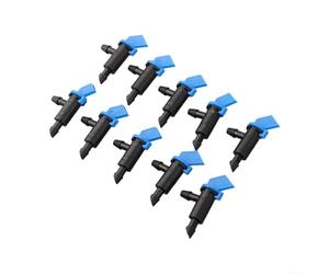 20 emisores de goteo de riego de jardín con válvulas de control de flujo para horarios de riego personalizados en proyectos de paisaje doméstico (azul)