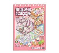 20 En 1 Escena Pegatina Pegatina Estética Caricatura Paisajista Librante Libro Pegatinas Decorativas Para Niños Niñas Niños