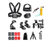20 en 1 Kit de Accesorios para cámara de acción, Accesorios para GoPro, Compatible con GoPro Hero 9 8, GoPro MAX 7 6 5 4, dji Osmo Action, Insta 360, AKASO, APEMAN, SJCAM, Campark