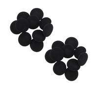 20 esponjas protectoras suaves y negras para auriculares de 5 cm.