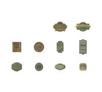 20 etiquetas de papel duro de aspecto histórico, etiqueta engomada inglesa envejecida, ideal para manualidades y escritura, accesorios de envoltura de regalos