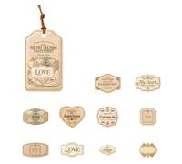 20 etiquetas de papel duro de aspecto histórico, etiquetas temáticas inglesas envejecidas, ideales para manualidades y escritura, suministros de planificación, decoración