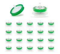 20 filtros de jeringa PES, filtro de jeringa hidrofílico, 0,45 μm, filtro de jeringa de laboratorio, estériles, Syringe, 0,45 μm, 33 mm de diámetro, Female Lure Lock+Male Lure Slip
