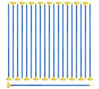20 flechas de repuesto con ventosa de repuesto, flechas de repuesto para tiro con arco, flechas de entrenamiento seguras para práctica de tiro, flechas de plástico PVC para objetivos de ventosa (azul)