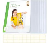 20 Forros de Libros Adhesivos Ajustables 42x30cm - Forros de Libros Escolares con Solapa Ajustable y Autoadhesivos - Cubierta de libro DIN A4 - Protector de Libros Colegio - Funda Libros Transparente