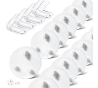 20 fundas de enchufe de bebé para Reino Unido, cubiertas de enchufe para enchufes del Reino Unido, protectores de enchufe para bebé, tapones de seguridad para enchufes de Reino Unido, cubiertas de
