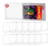 20 fundas protectoras de plástico, vitrinas protectoras de plástico transparente para cartuchos Atari 2600 7800