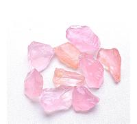 20 g Natural de cuarzo rosa crudos cristales irregulares mineral pecera colección cuarzo decoración del hogar espécimen mineral roca, entrega aleatoria, 50 g